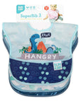 Bumkins Superbib 3 Pack Boy Dino Σαλιάρα Αδιάβροχη