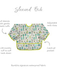 Bumkins Σαλιάρα Αδιάβροχη Sleeved Bib Cacti