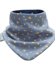 Cheeky Chompers Μπαντάνα Υφασμάτινη με Κουμπί Cheeky Animals - Midnight Stars  2τμχ