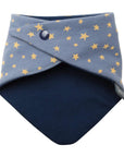 Cheeky Chompers Μπαντάνα Υφασμάτινη με Κουμπί Cheeky Animals - Midnight Stars  2τμχ
