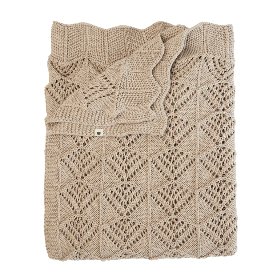 Bibs Κουβέρτα πλεκτή Wavy Vanilla