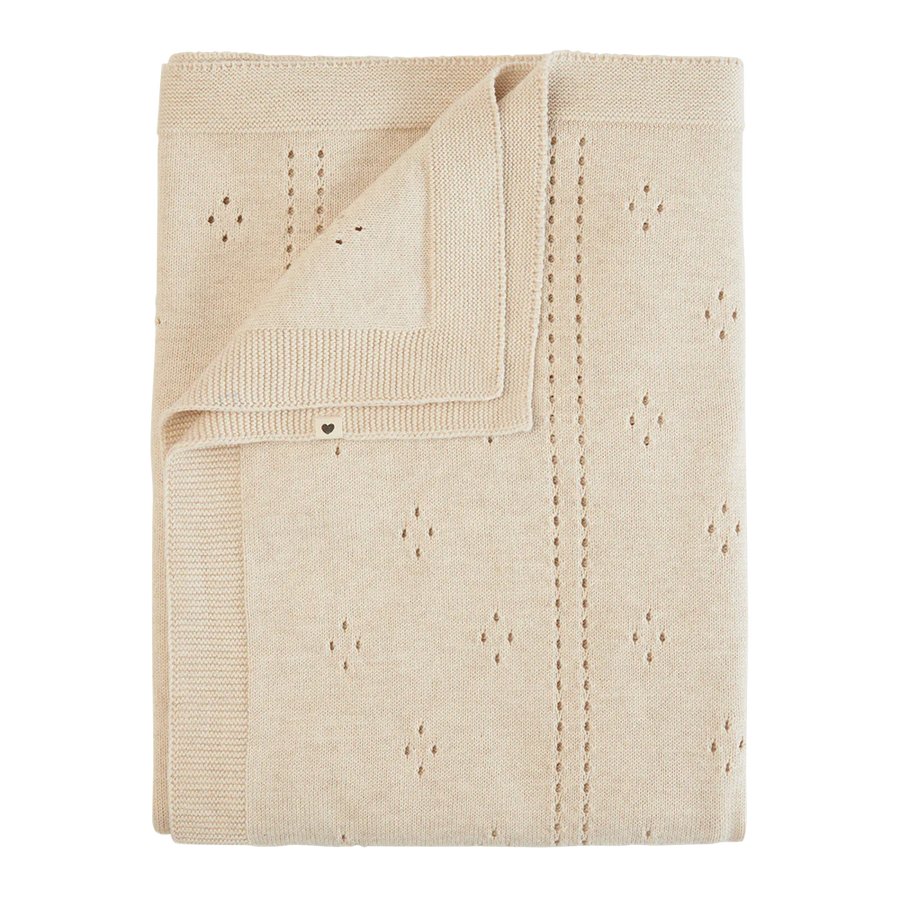 Bibs Κουβέρτα πλεκτή Pointelle Ivory