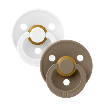 Bibs πιπίλες Colour 2 τμχ White - Dark Oak Μέγεθος 1