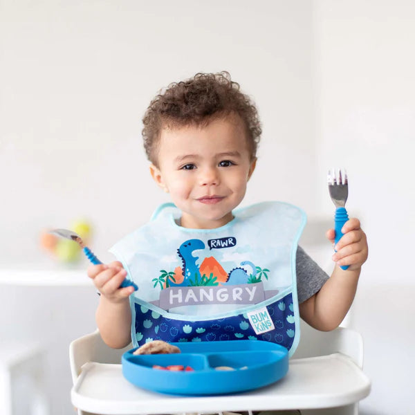 Bumkins Superbib 3 Pack Boy Dino Σαλιάρα Αδιάβροχη